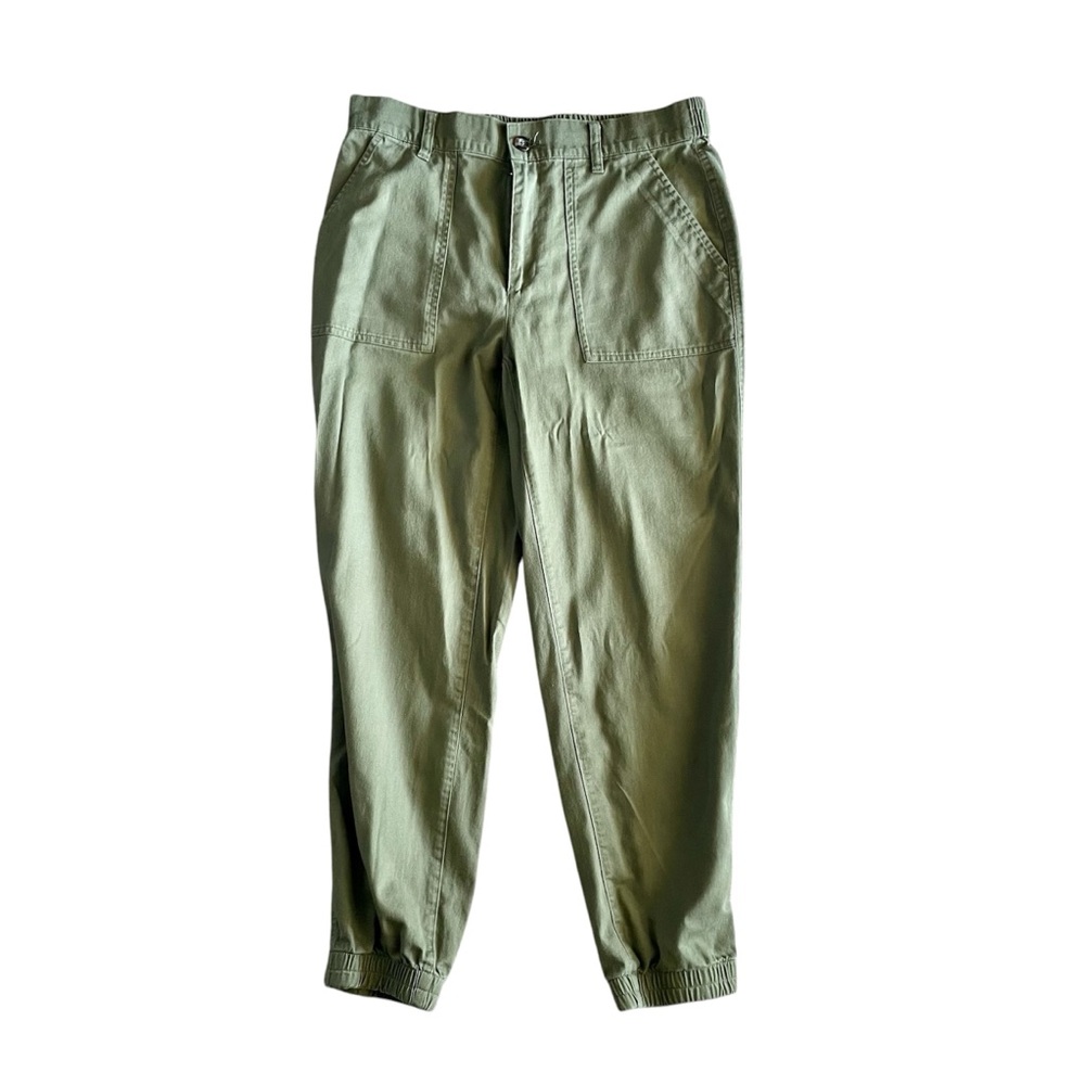 Gap Women’s Twill Joggers Pants - Olive Green